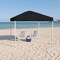 Emma and Oliver Tamar 8'x8' Weather Resistant, UV Coated Pop Up Canopy Tent with Reinforced Corners, Height Adjustable Frame and Carry Bag